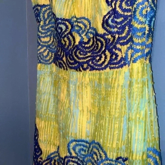 Anthropologie Tabitha sleeveless dress - zip up - size 2 - bright - embroidered - Picture 5 of 7